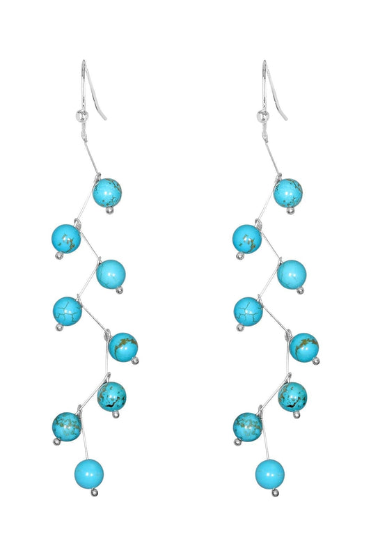 Sterling Silver & Turquoise Grayson Earrings - SS