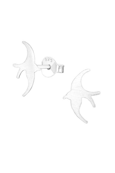 Sterling Silver Bird Ear Studs - SS