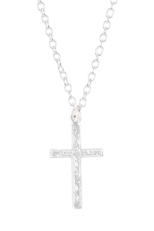 Sterling Silver Cross Pendant Necklace - SS