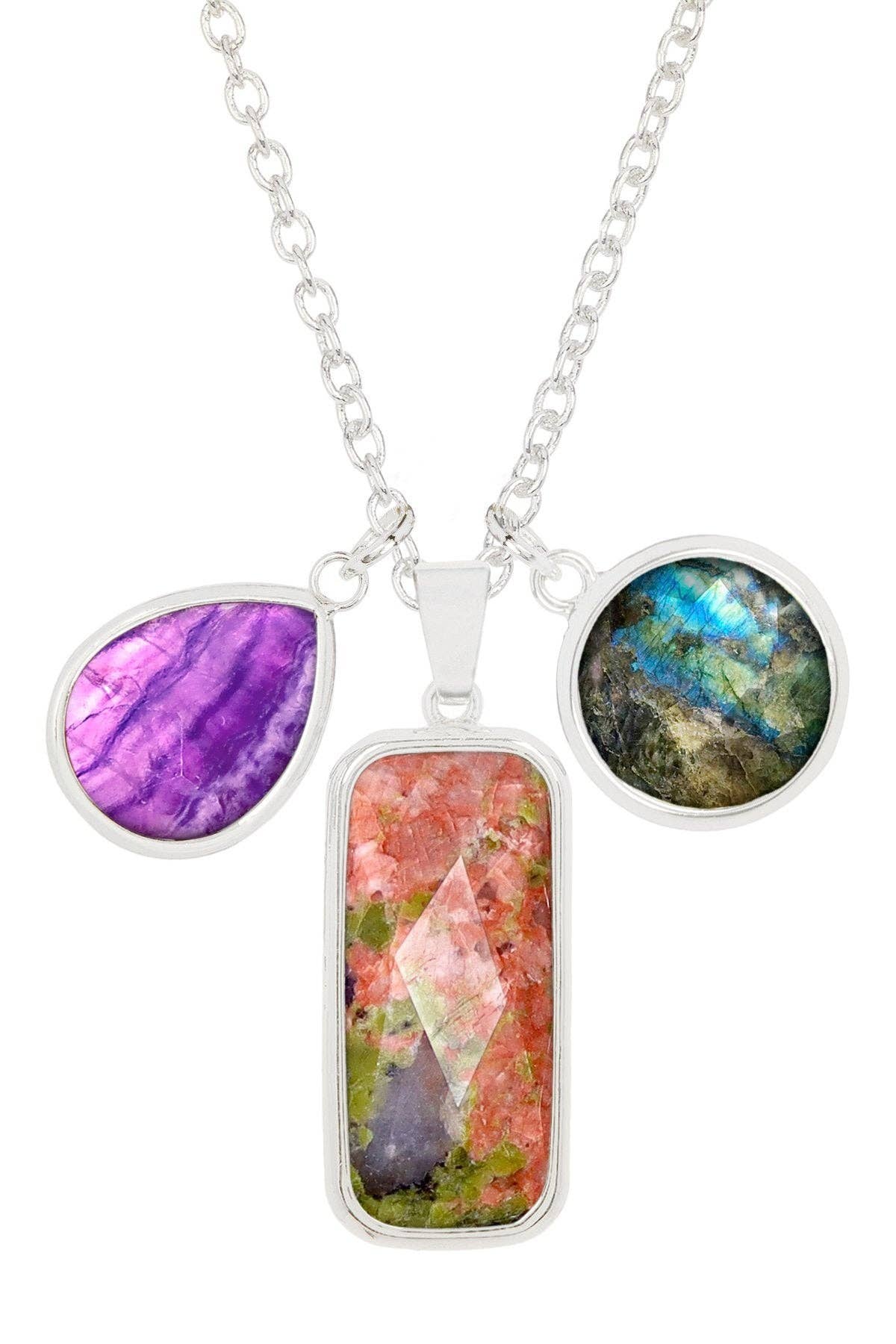 Sterling Silver & Mixed Gemstone Kasey Necklace - SS