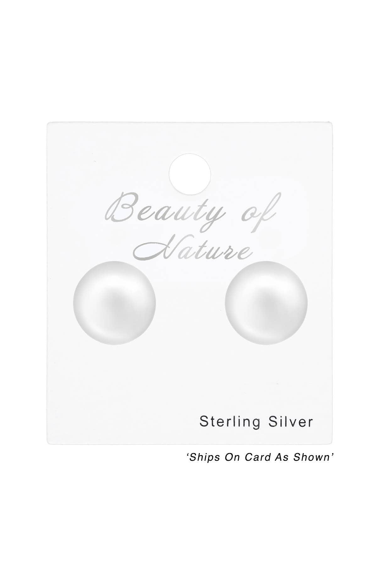 Synthetic Pearl 10mm Ear Studs - SS