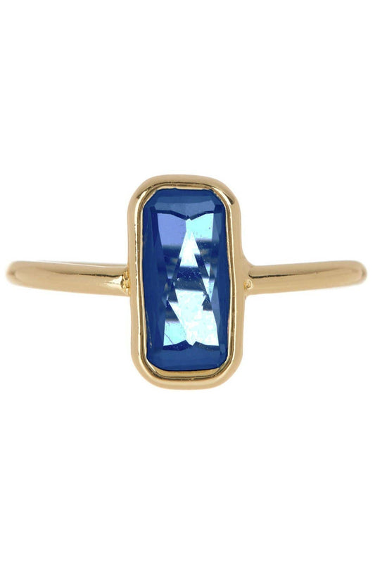 London Blue Crystal Petit Ring - GF