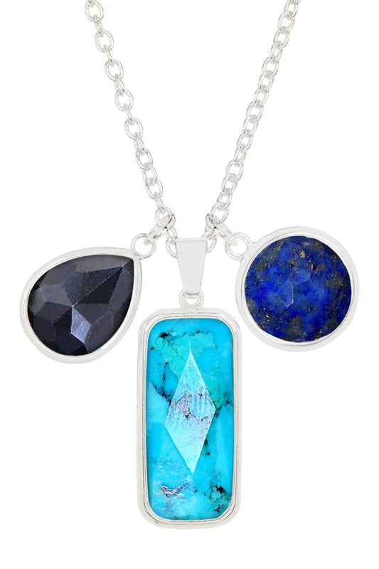 Sterling Silver & Mixed Gemstone Kasey Necklace - SS