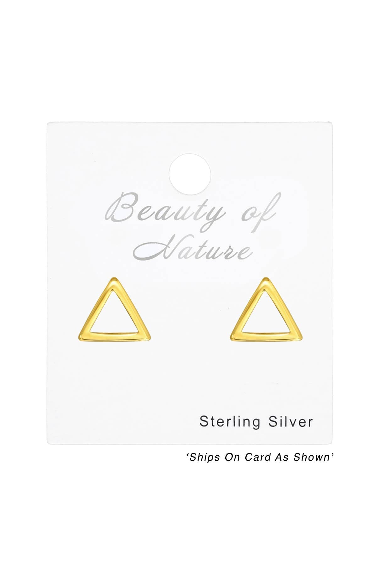 Sterling Silver Triangle Ear Studs - VM