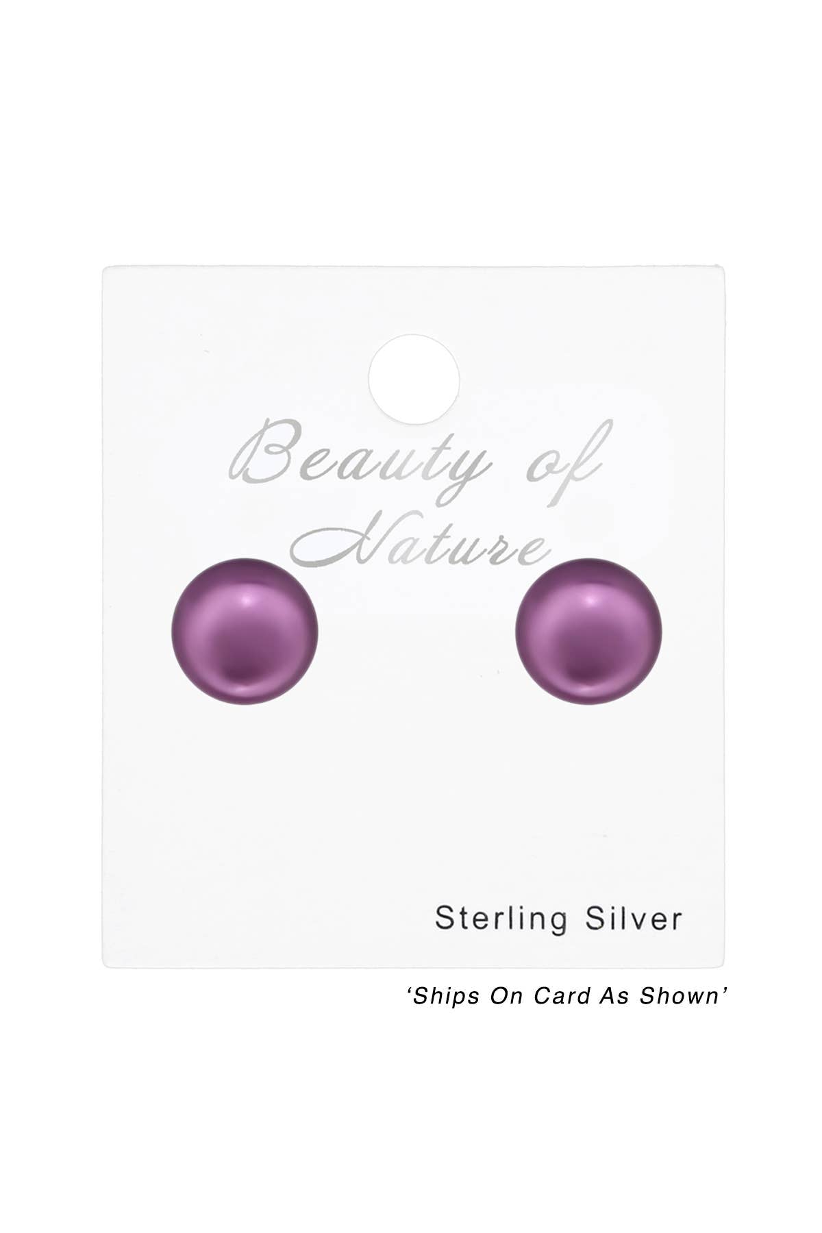 Synthetic Pearl 8mm Ear Studs - SS