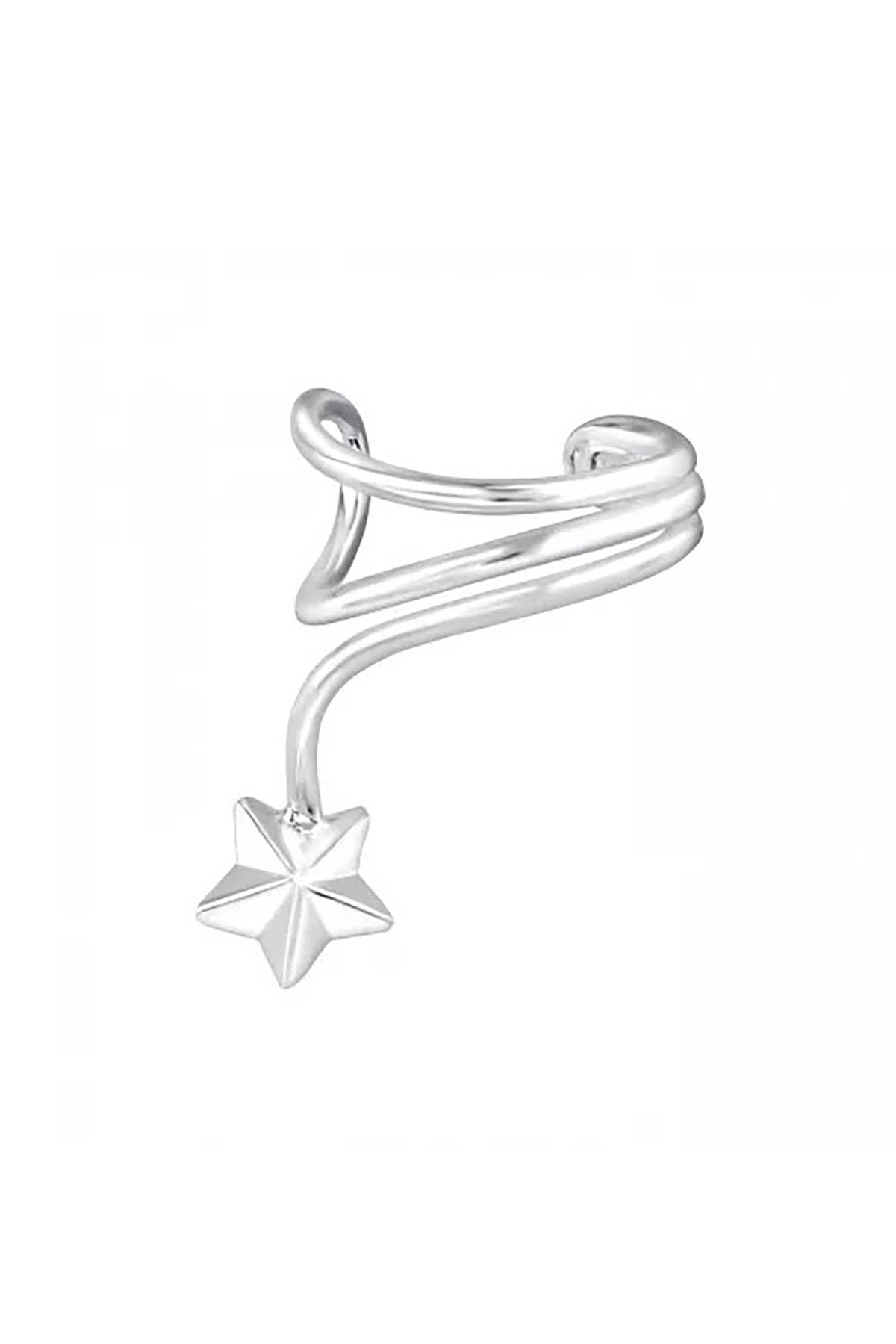 Sterling Silver Star Ear Cuff - SS