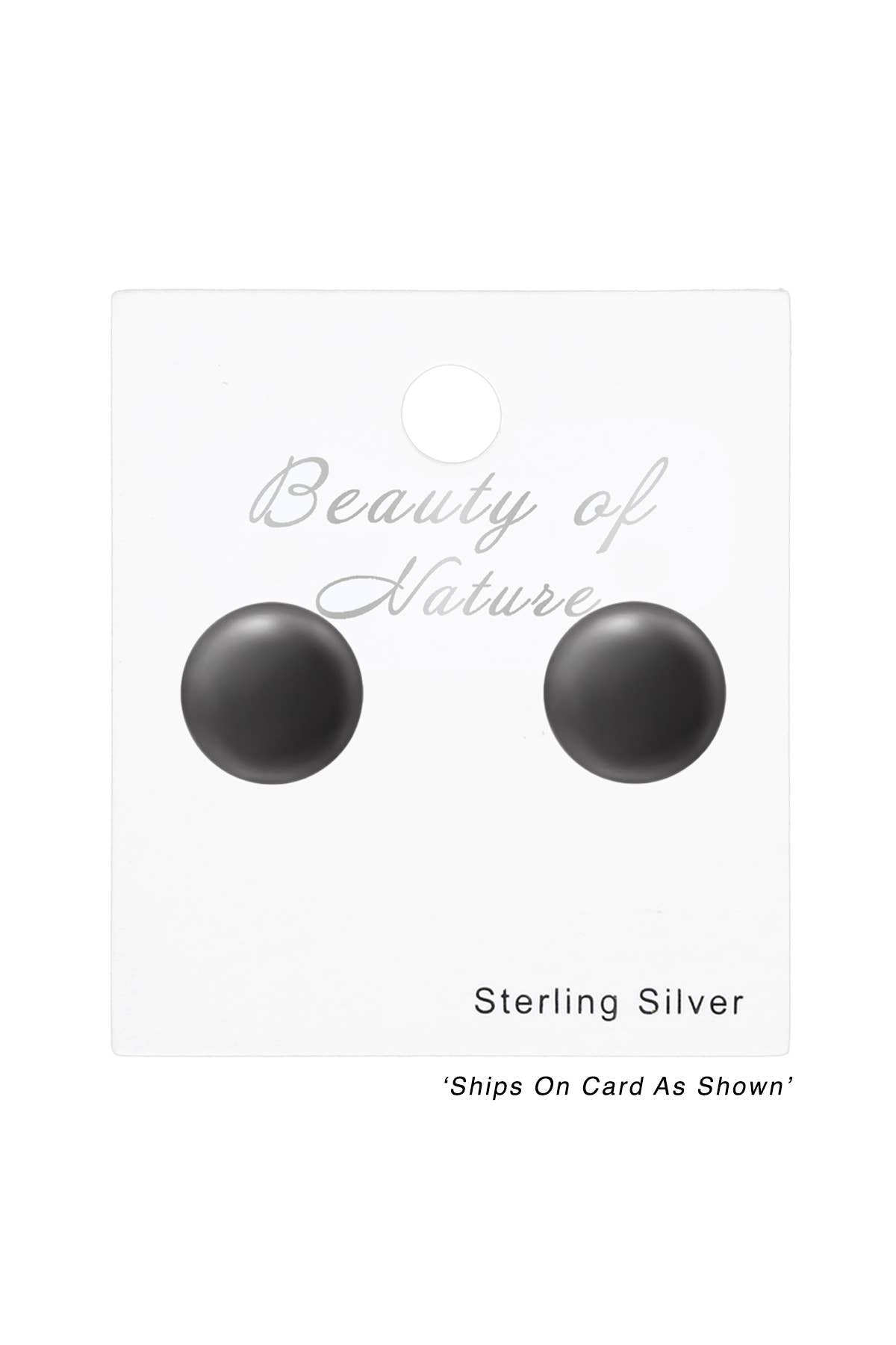 Sterling Silver Round Ear Studs With Pearl and Crystal - SS