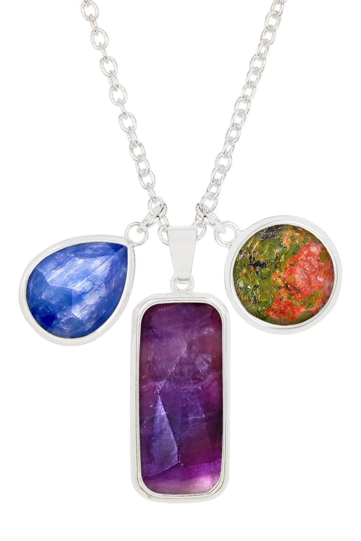 Sterling Silver & Mixed Gemstone Kasey Necklace - SS