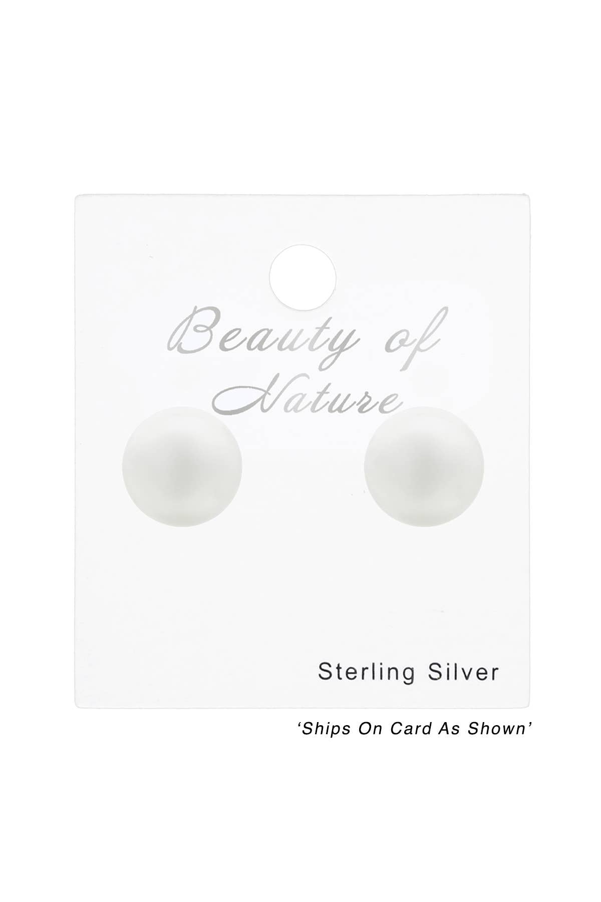 Synthtic Pearl 10mm Ear Studs - SS