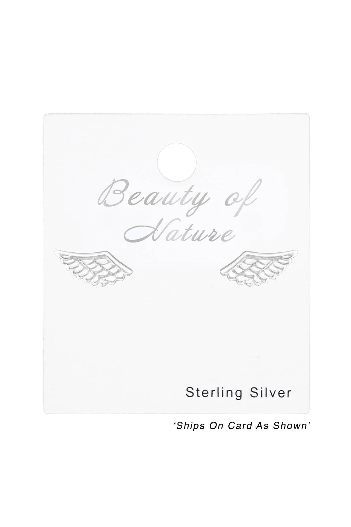 Sterling Silver Wing Ear Studs - SS