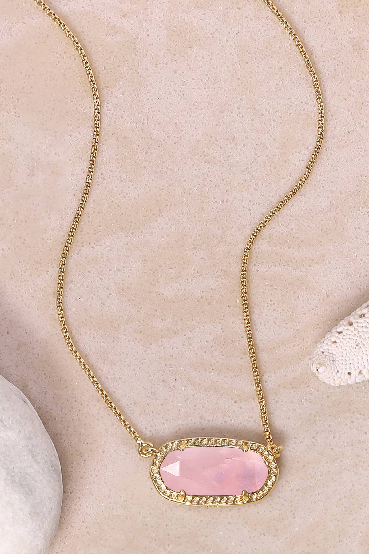 14k Vermeil & Rose Quartz Pendant Necklace - VM