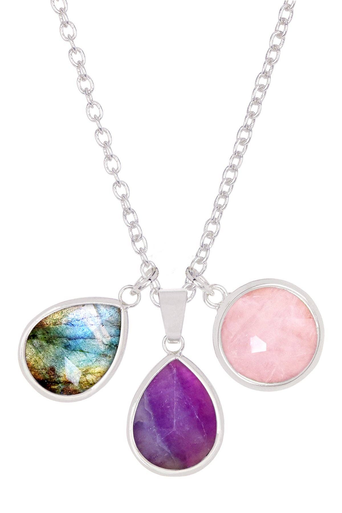 Sterling Silver & Mixed Gemstone Selena Necklace - SS