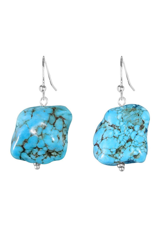 Sterling Silver & Turquoise Tempe Earrings - SS