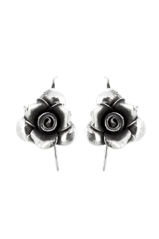 Sterling Silver Rose Threader Earrings - SS