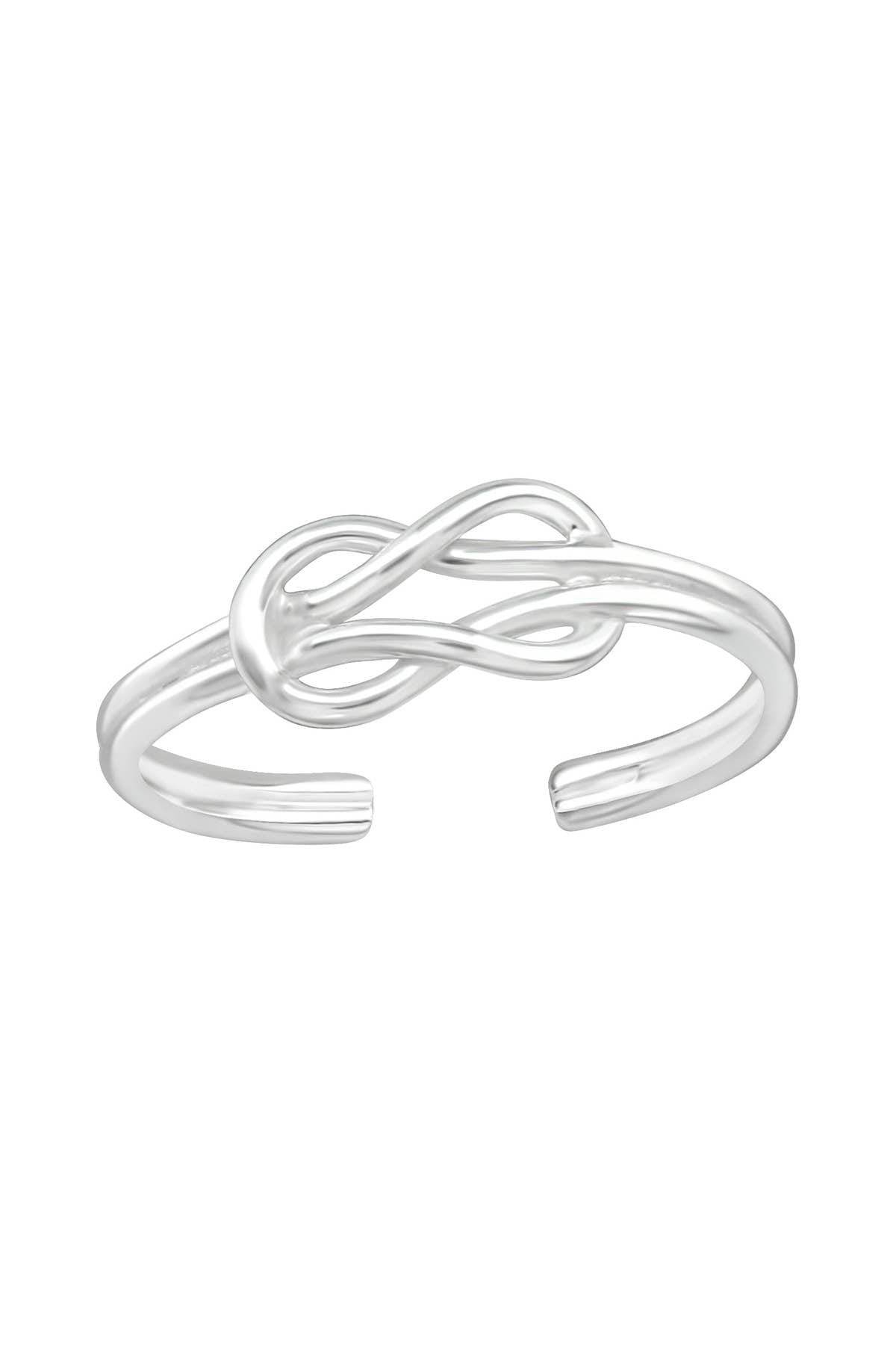 Sterling Silver Knot Adjustable Toe Ring - SS