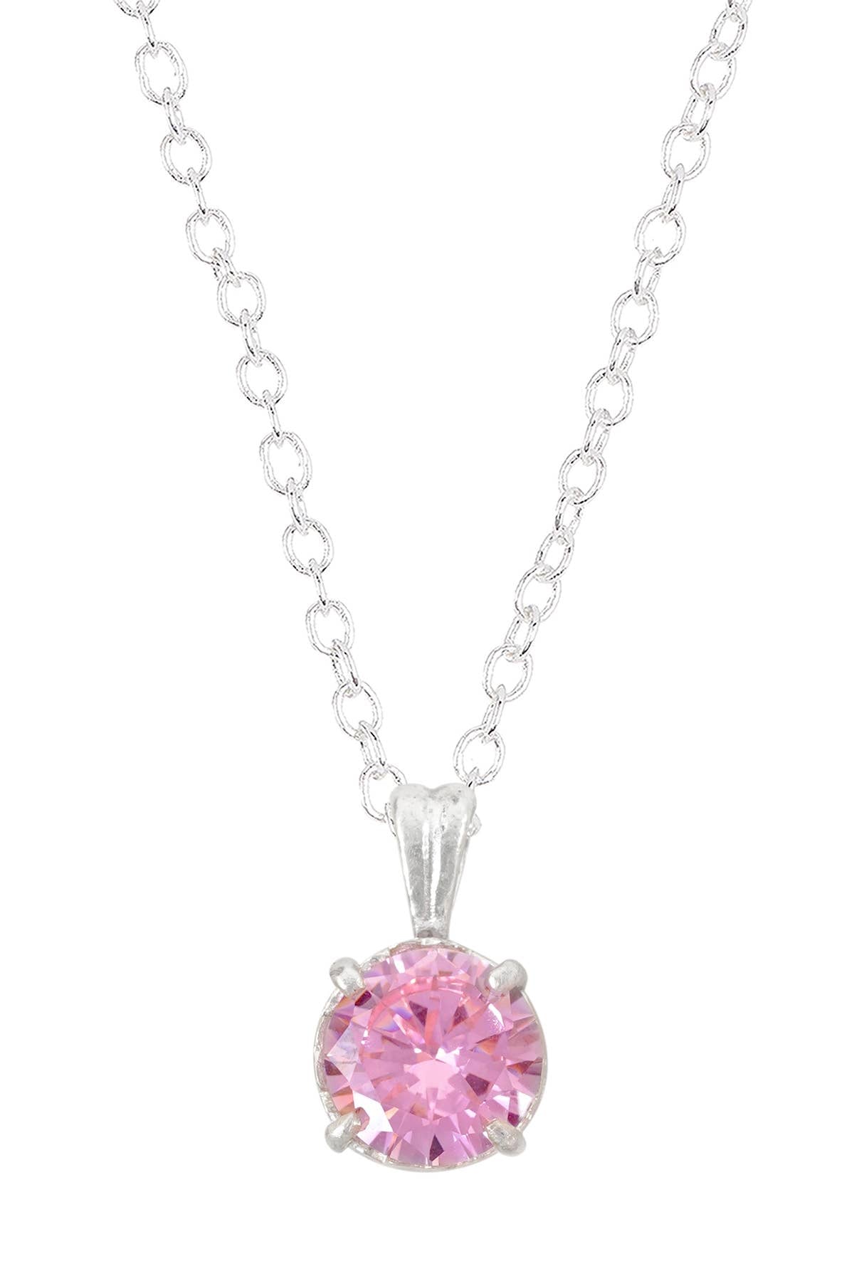 Sterling Silver & CZ Pendant Necklace - SS