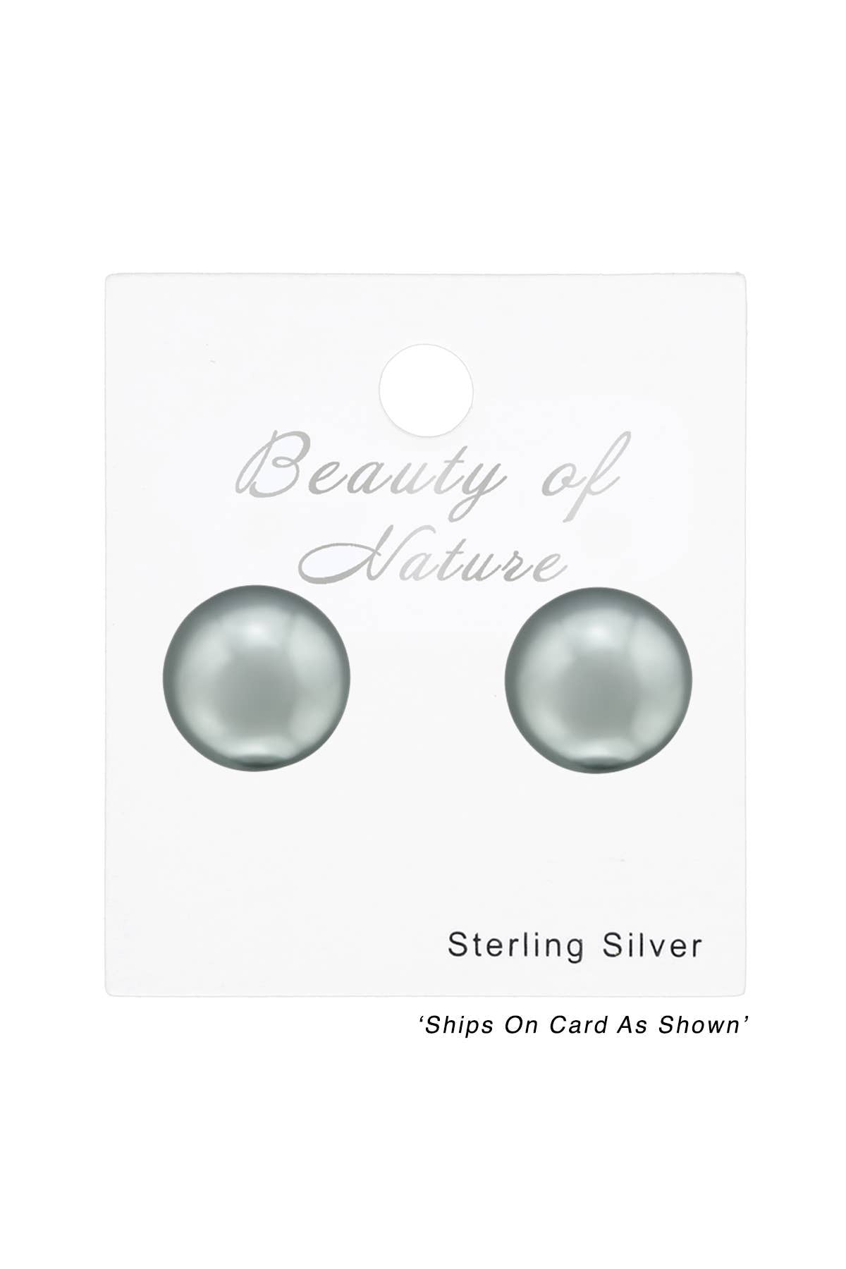 Synthetic Pearl 10mm Ear Studs - SS