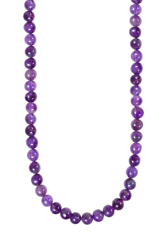 Amethyst Mala Beads Necklace - SS
