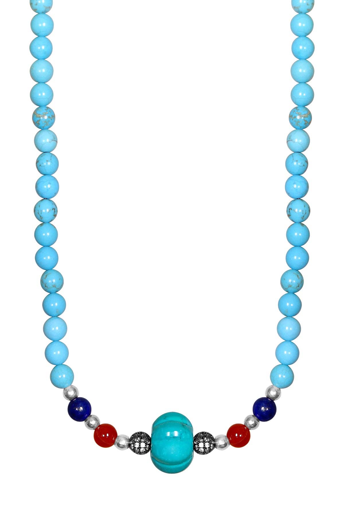 Turquoise & Silver Plated Necklace - SF