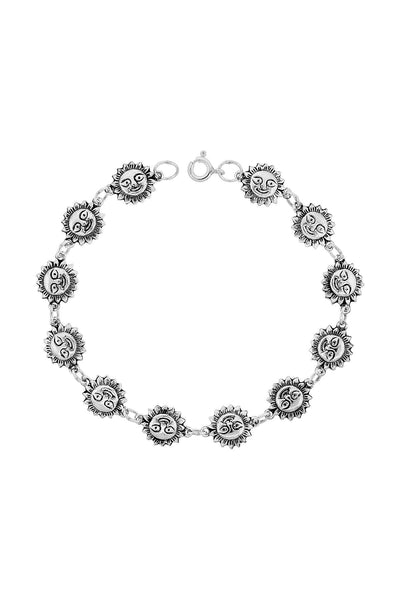 Sun Links Oxidized Charm Bracelet - SF