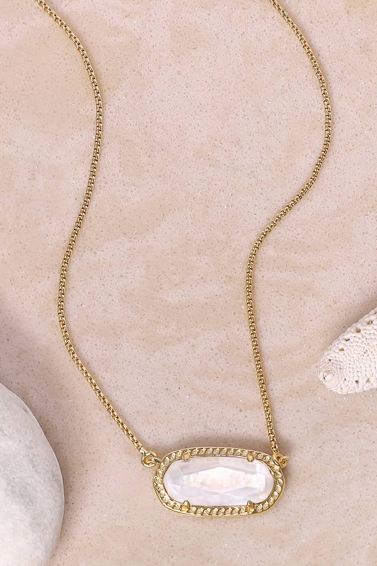 14k Vermeil & Mother Of Pearl Pendant Necklace - VM