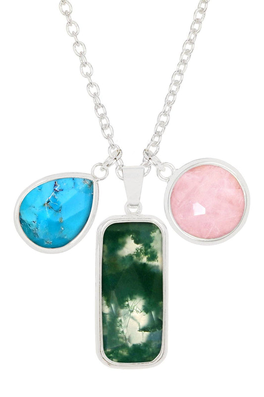 Sterling Silver & Mixed Gemstone Kasey Necklace - SS