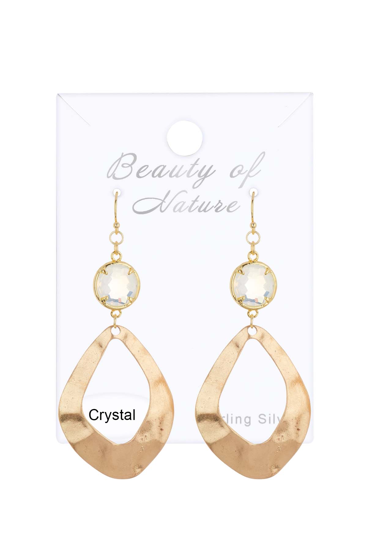 Jessica Earrings In Moonstone Crystal - GF