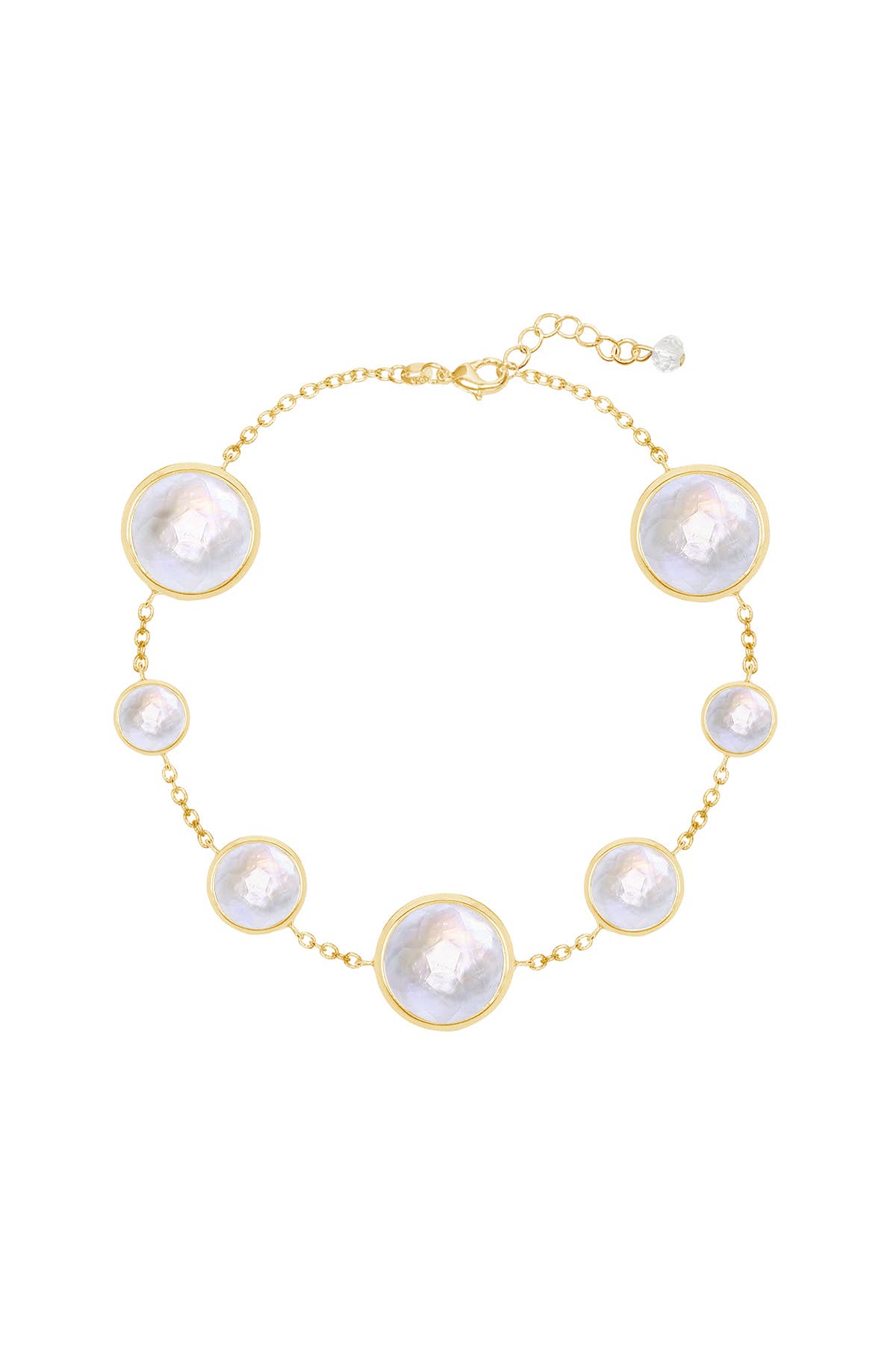 14k Vermeil & Mother Of Pearl Station Bracelet - VM