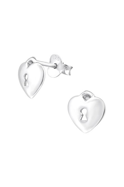 Sterling Silver Heart Ear Studs - SS