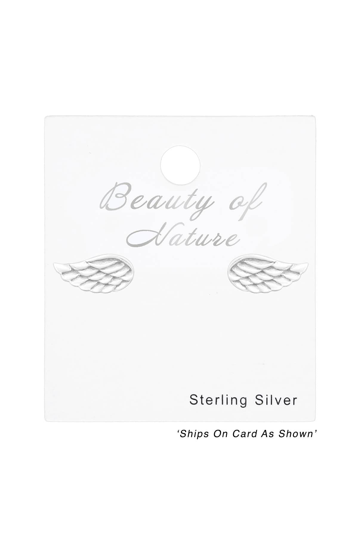 Sterling Silver Wing Ear Studs - SS