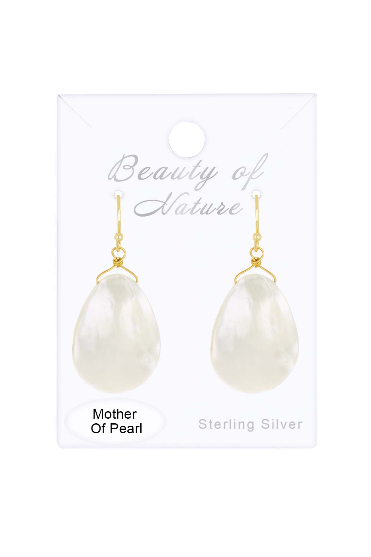 14k Vermeil & Mother Of Pearl Drop Earrings - VM