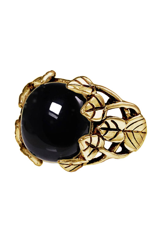 Black Onyx Garden Ring In 14k Gold Filled - GF