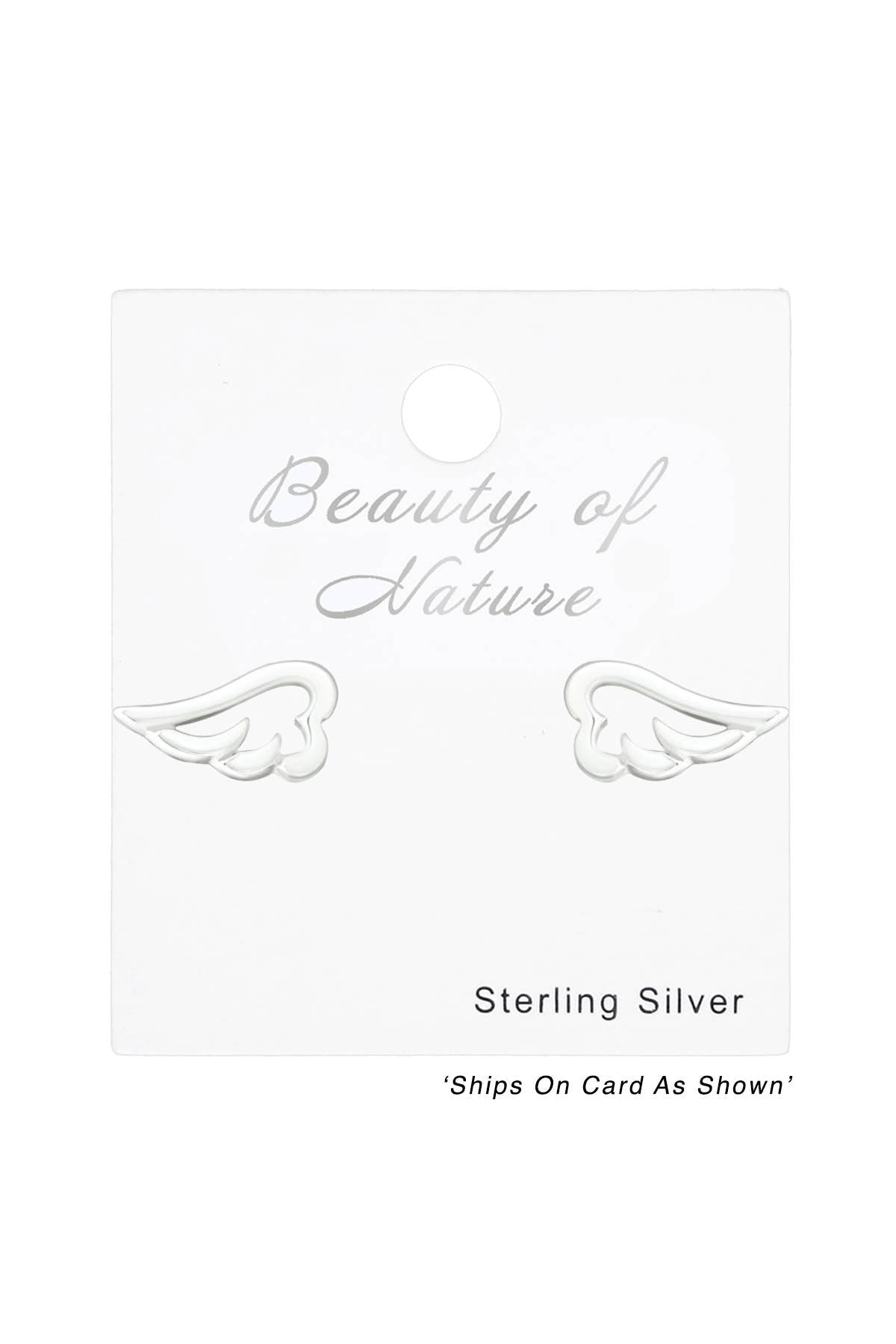 Sterling Silver Wing Ear Studs - SS