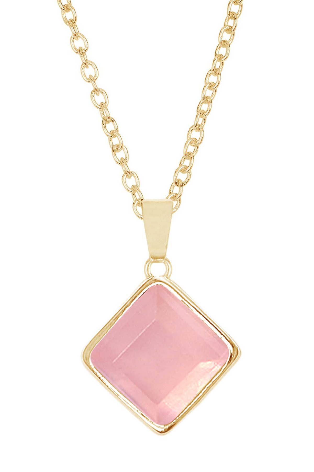 14k Vermeil & Rose Quartz Rachel Pendant Necklace - VM