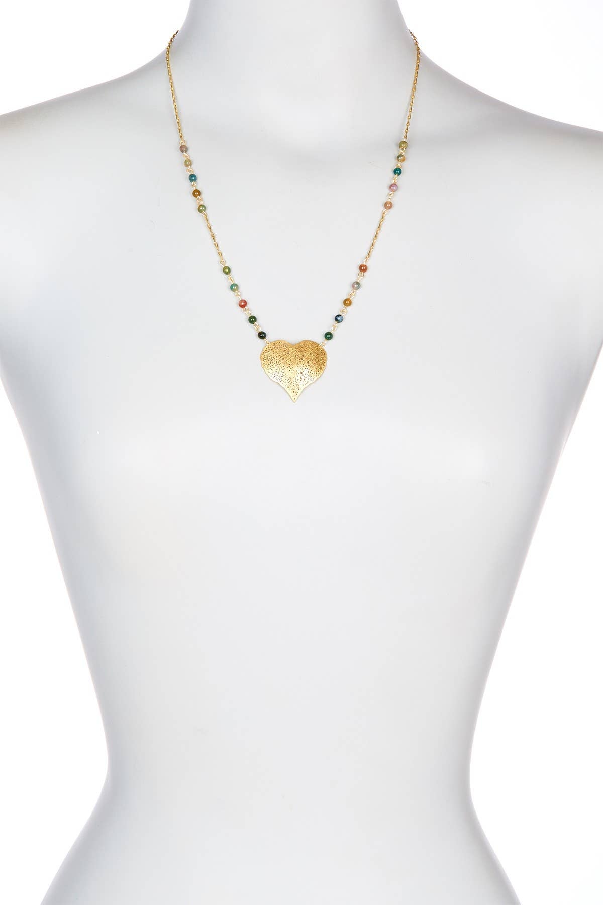 Mixed Jasper & 14k Gold Filled Pendant Necklace - GF