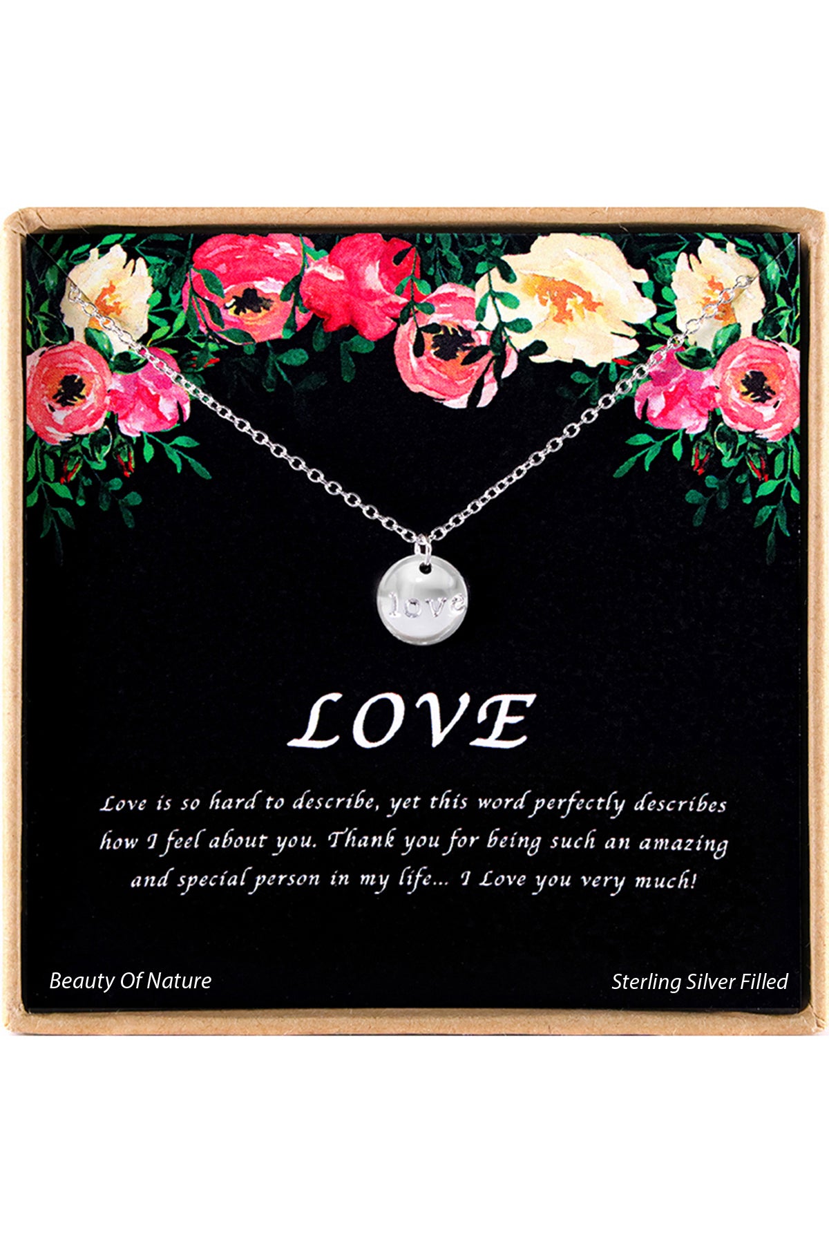 'Love' Boxed Charm Necklace - SF