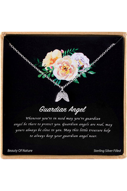 'Guardian Angel' Boxed Charm Necklace - SF