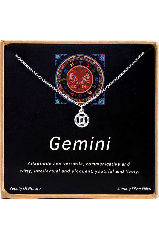 'Zodiac' Boxed Gemini Necklace - SF