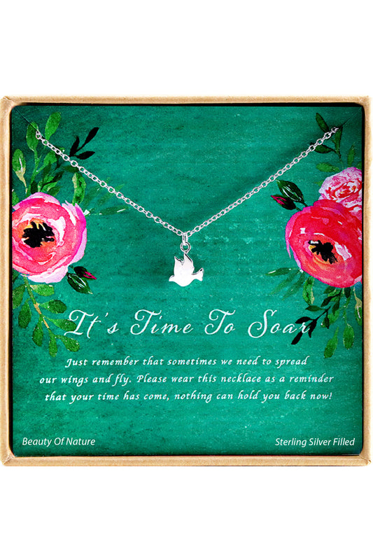 'It's Time To Soar' Boxed Charm Necklace - SF