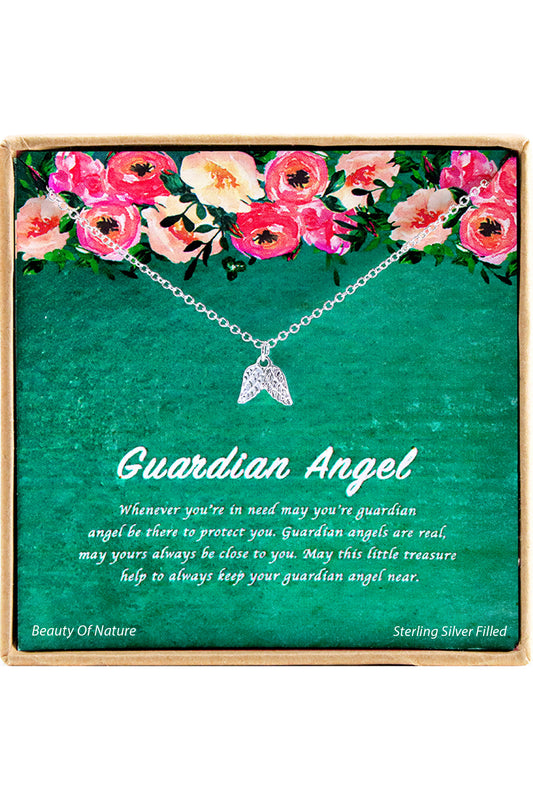 'Guardian Angel' Boxed Charm Necklace - SF