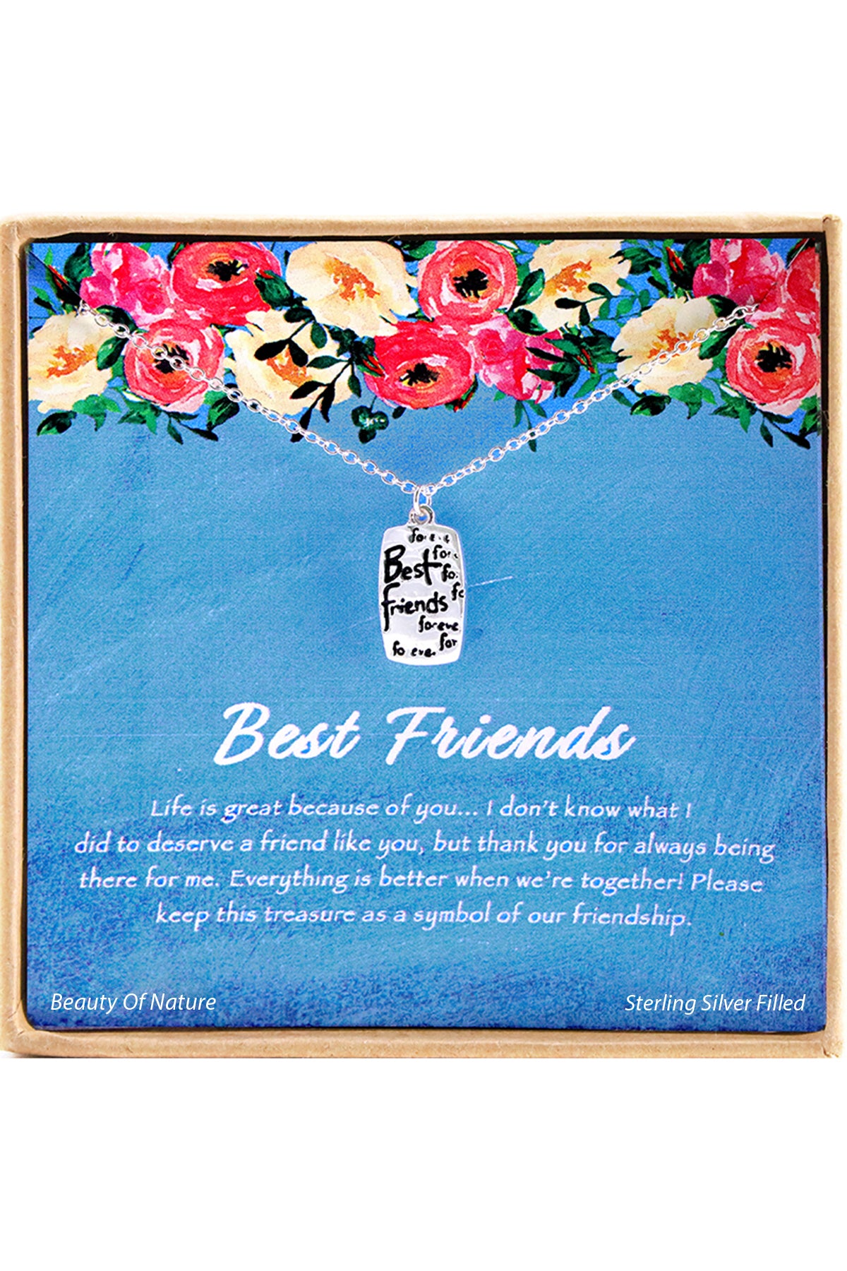 'Best Friends' Boxed Charm Necklace - SF