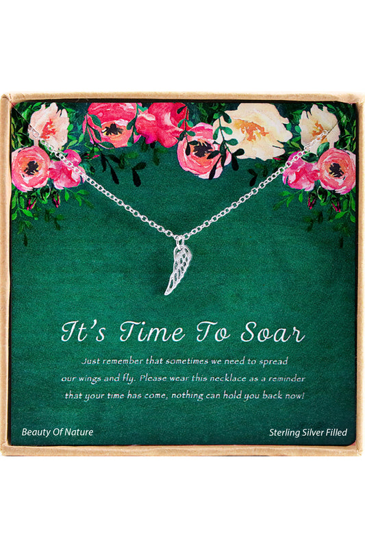 'It's Time To Soar' Boxed Charm Necklace - SF