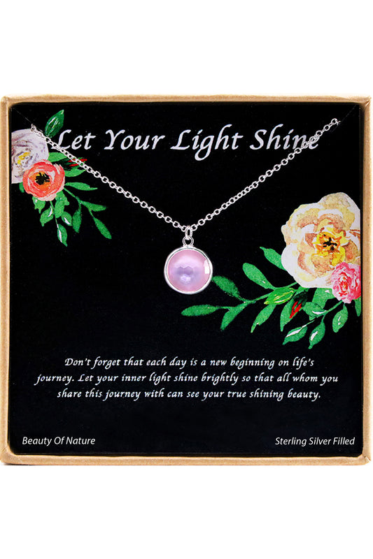 'Let Your Light Shine' Boxed Charm Necklace - SF