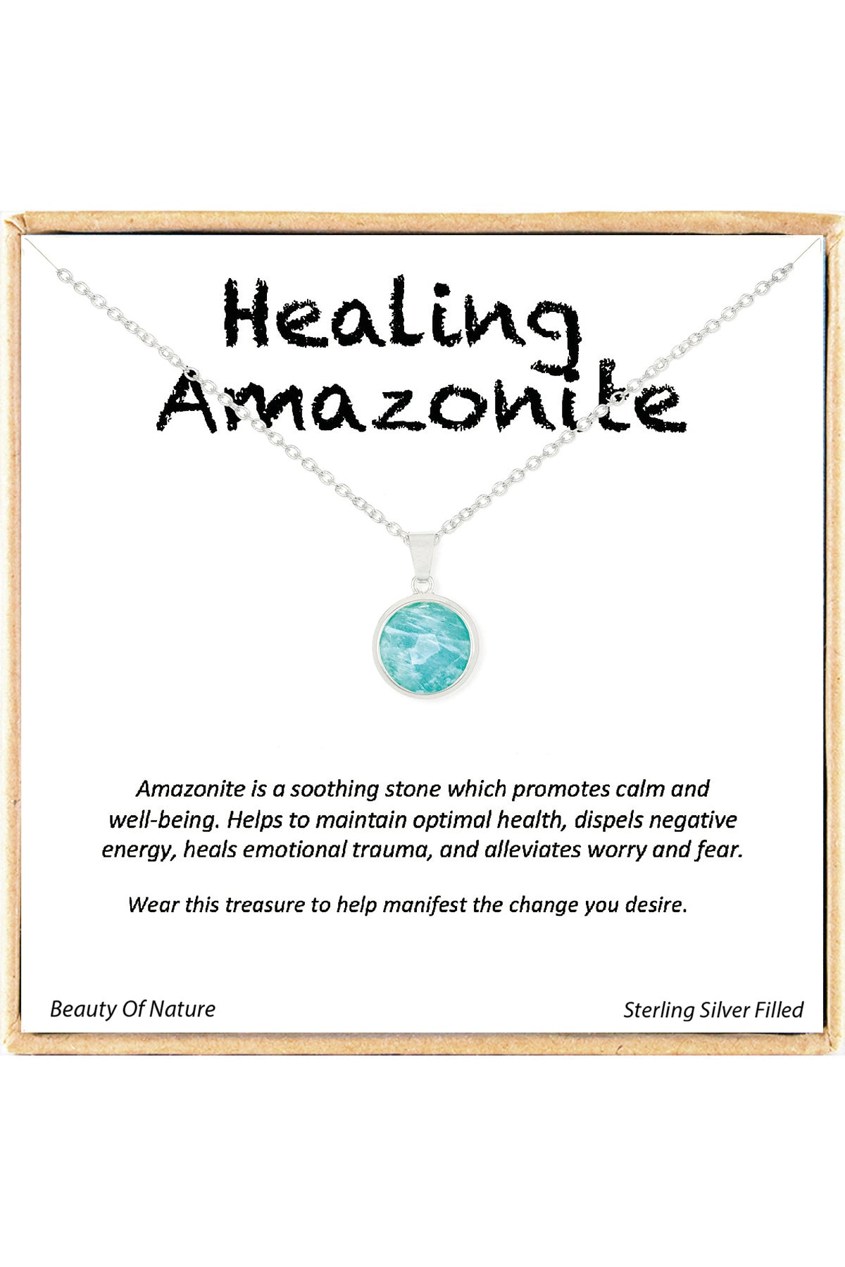 'Healing Gemstone' Boxed Charm Necklace - SF