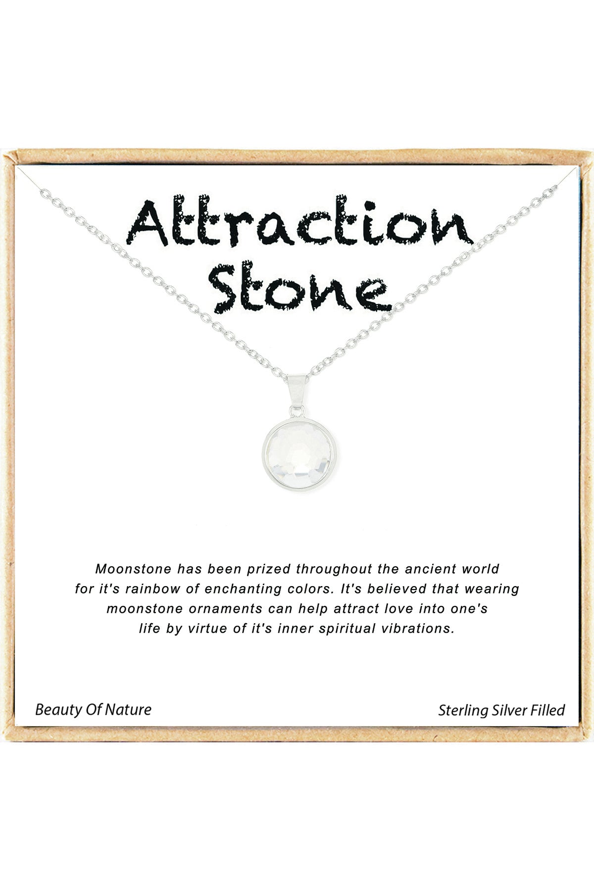 'Attraction Stone' Boxed Charm Necklace - SF