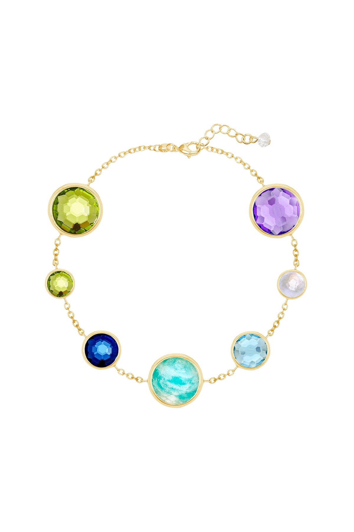 14k Vermeil & Mixed Stone Station Bracelet - VM