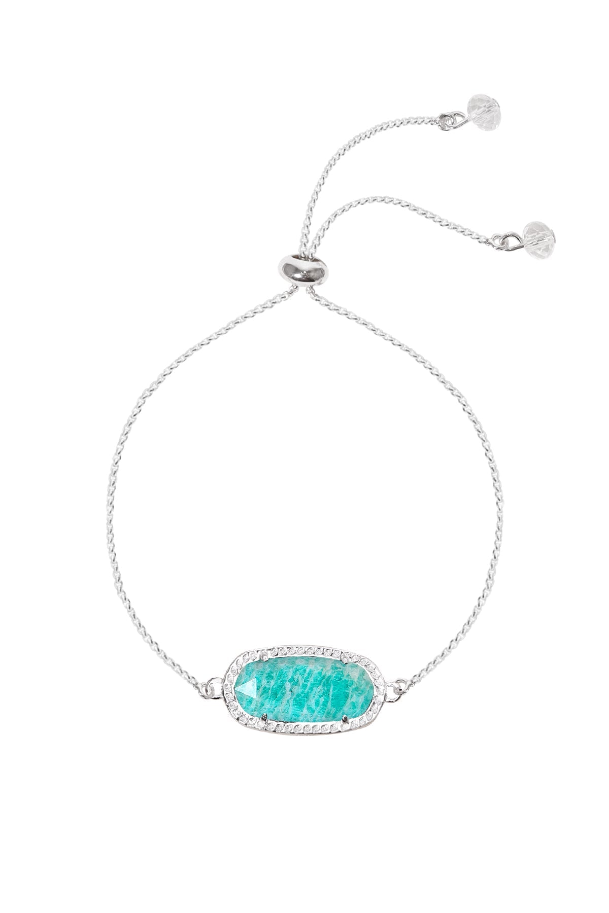 Sterling Silver & Amazonite Slider Bracelet - SS