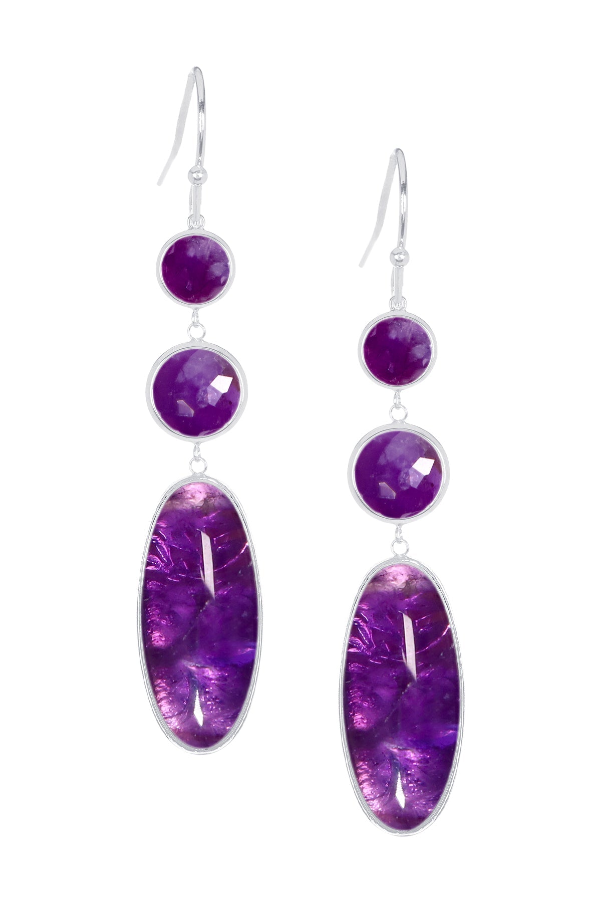 Amethyst Angelica Statement Earrings - SF