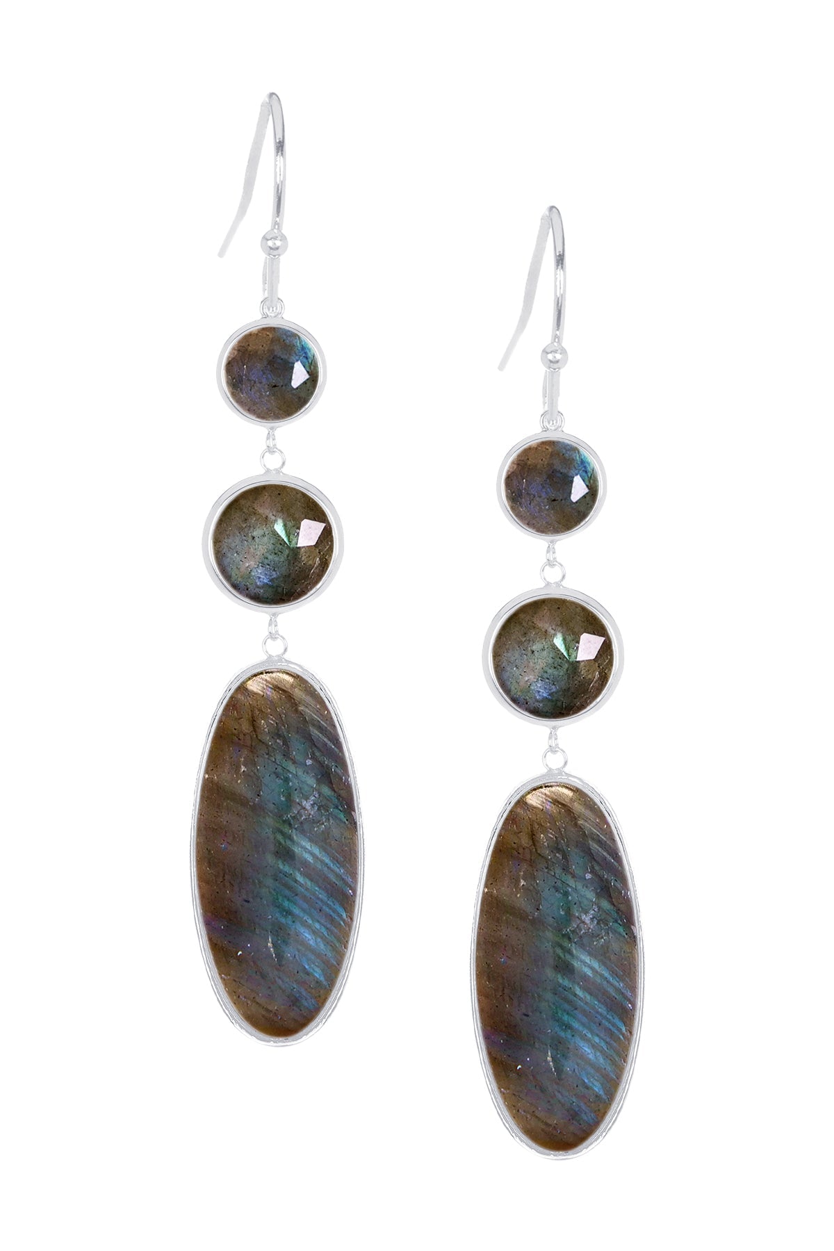 Labradorite Statement Earrings - SF