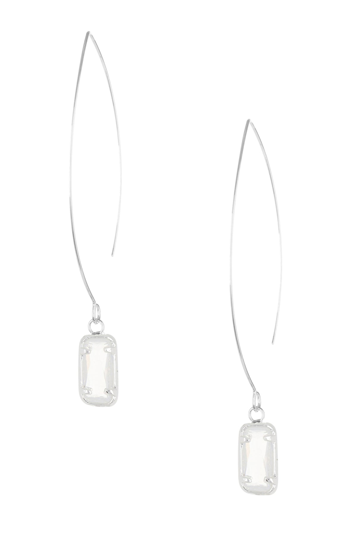 Sterling Silver & Moonstone Endless Hoop Earrings - SS